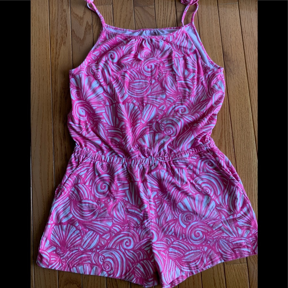 Vineyard Vines women’s pink & white summer romper